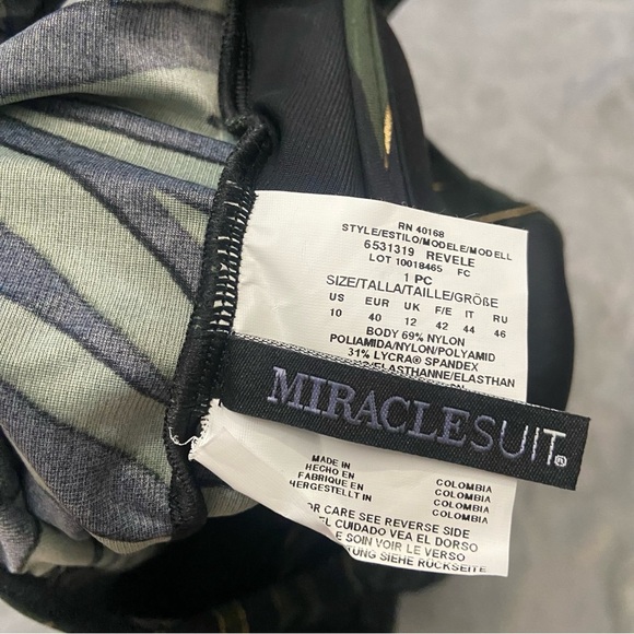 New! Miraclesuit Seabra Revele One Piece Swimsuit green 24089 - Picture 10 of 11